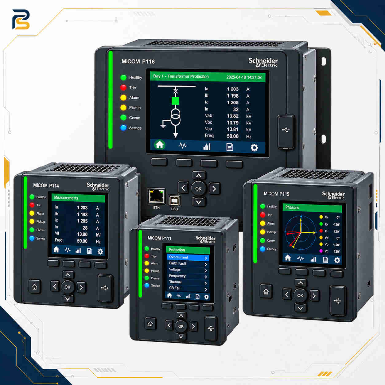 schneider-micom-p11x-protection-relay.webp رله حفاظتی Schneider Electric MiCOM P11x سری P111 P115 P116