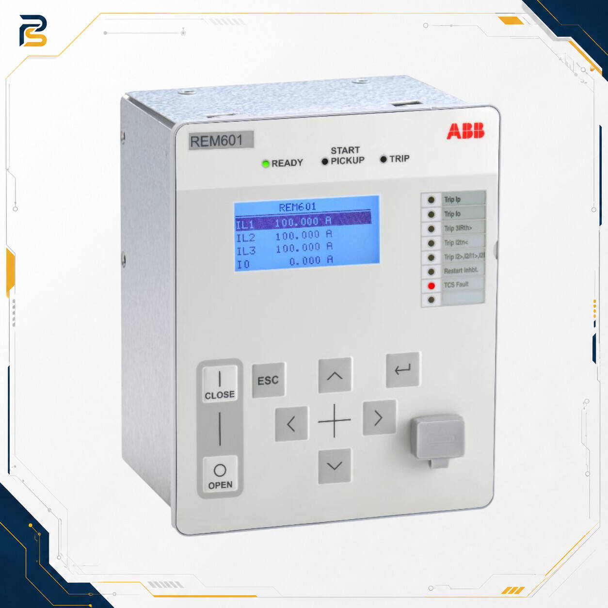abb-rem601-motor-protection-relay.webp رله حفاظت موتور ABB REM601 سری Relion 605