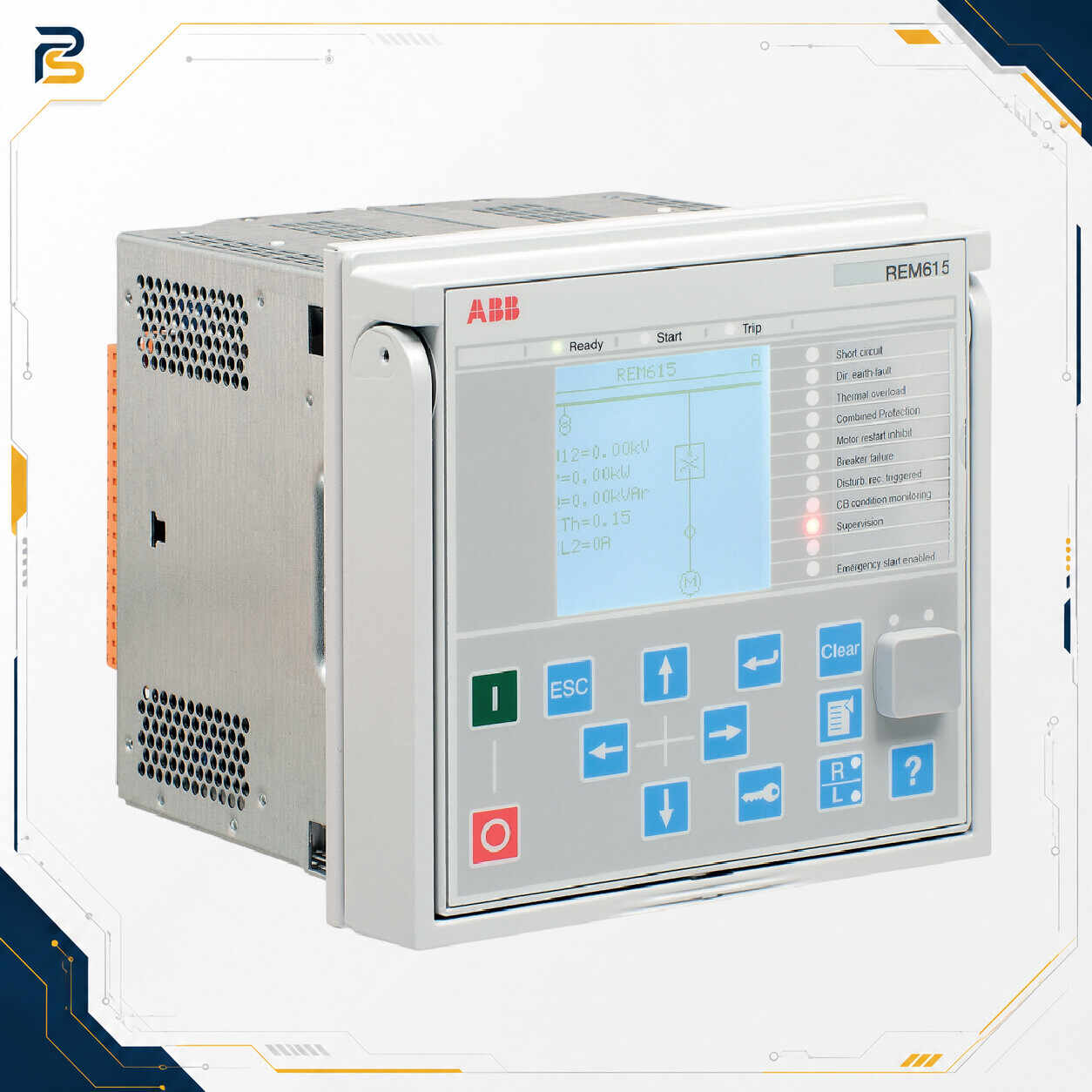 abb-rem615-motor-protection-relay.webp رله حفاظت و کنترل موتور ABB REM615 از سری Relion 615