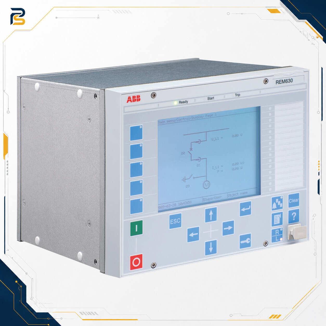 abb-rem630-motor-protection-relay.webp رله حفاظت و کنترل موتور ABB REM630 سری Relion 630
