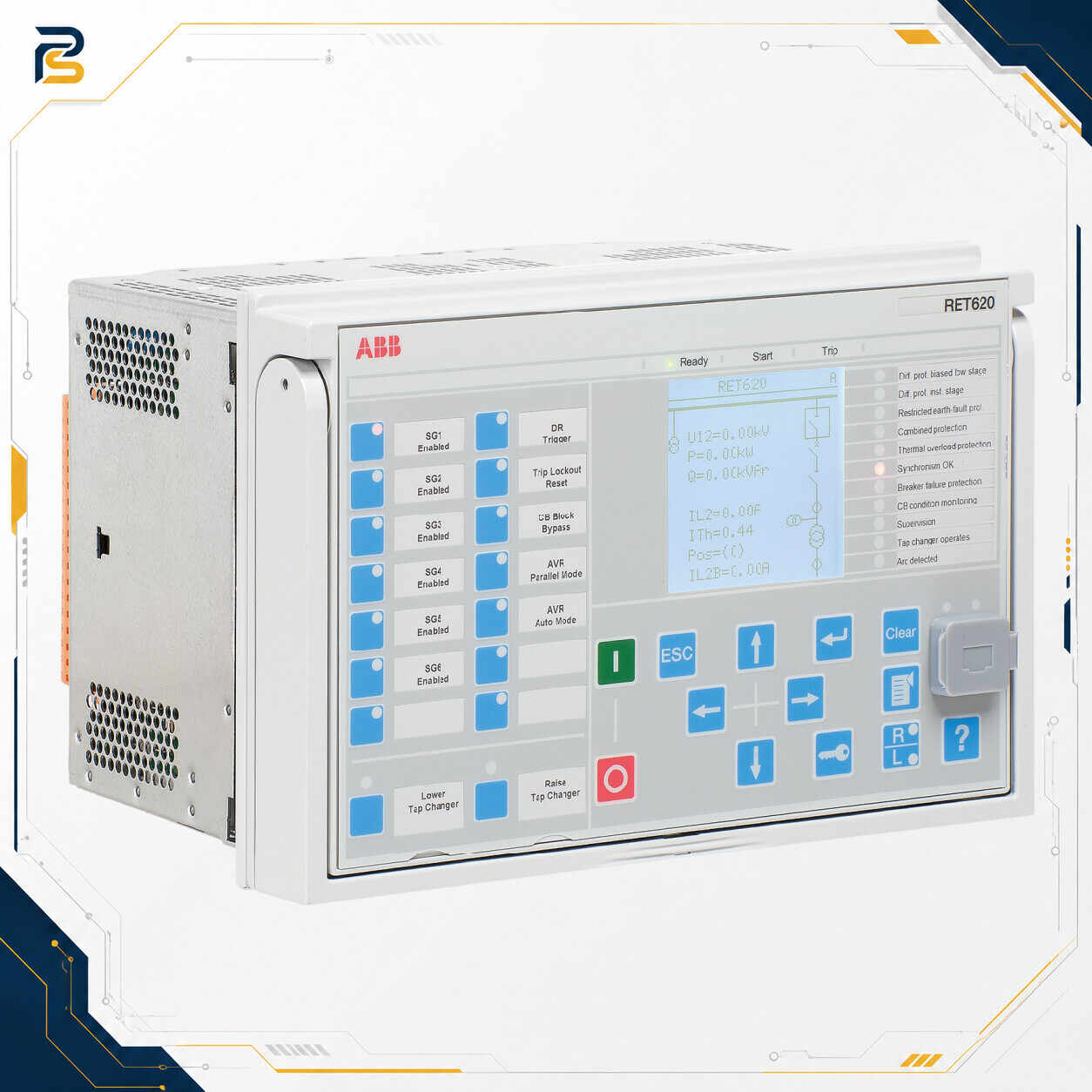 abb-ret620-transformer-protection-control-relay.webp رله حفاظت و کنترل ترانسفورماتور ABB RET620 سری Relion 620