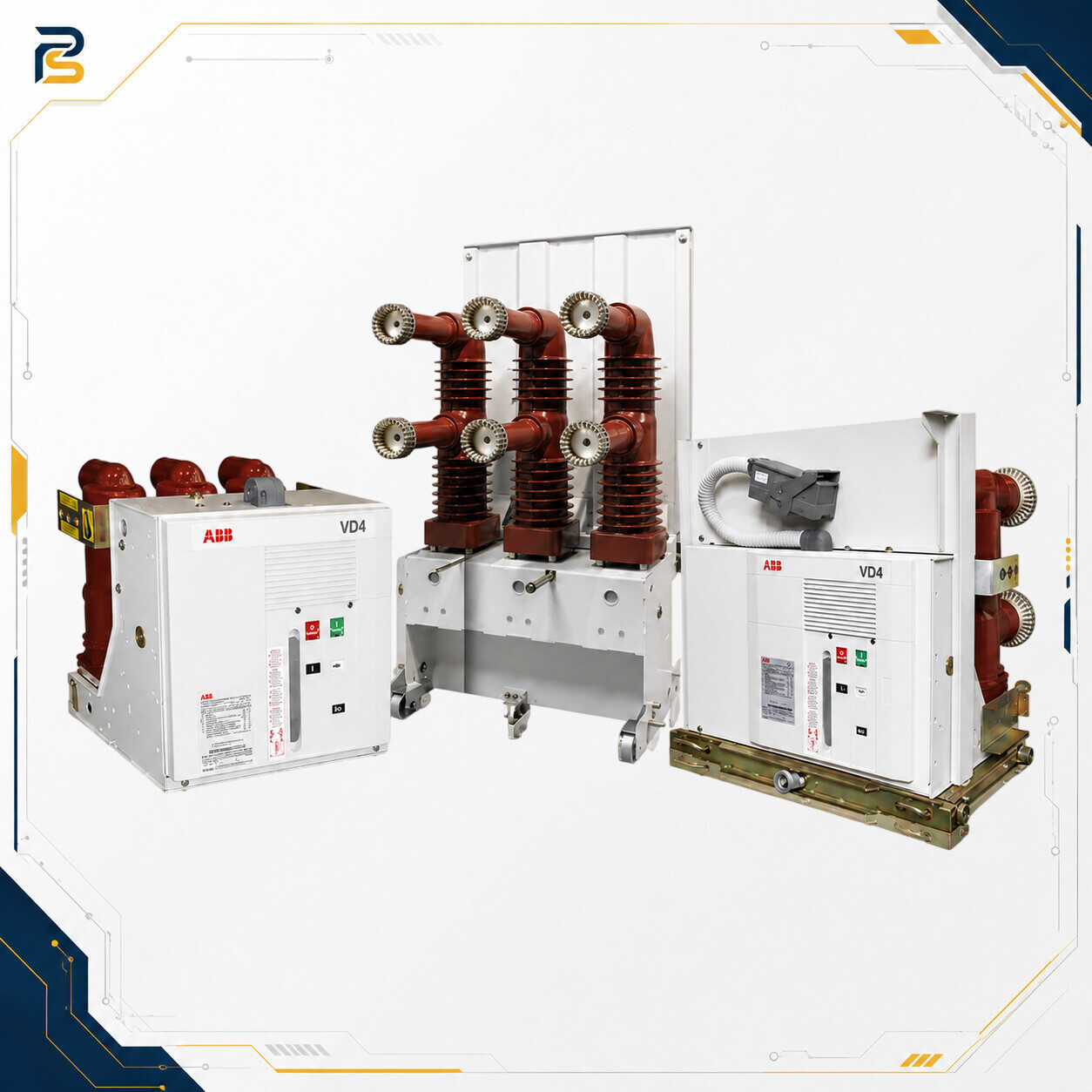 vd4 12-24 kv کلید قدرت خلأ ABB سری VD4 با ولتاژ 12 تا 24 kV