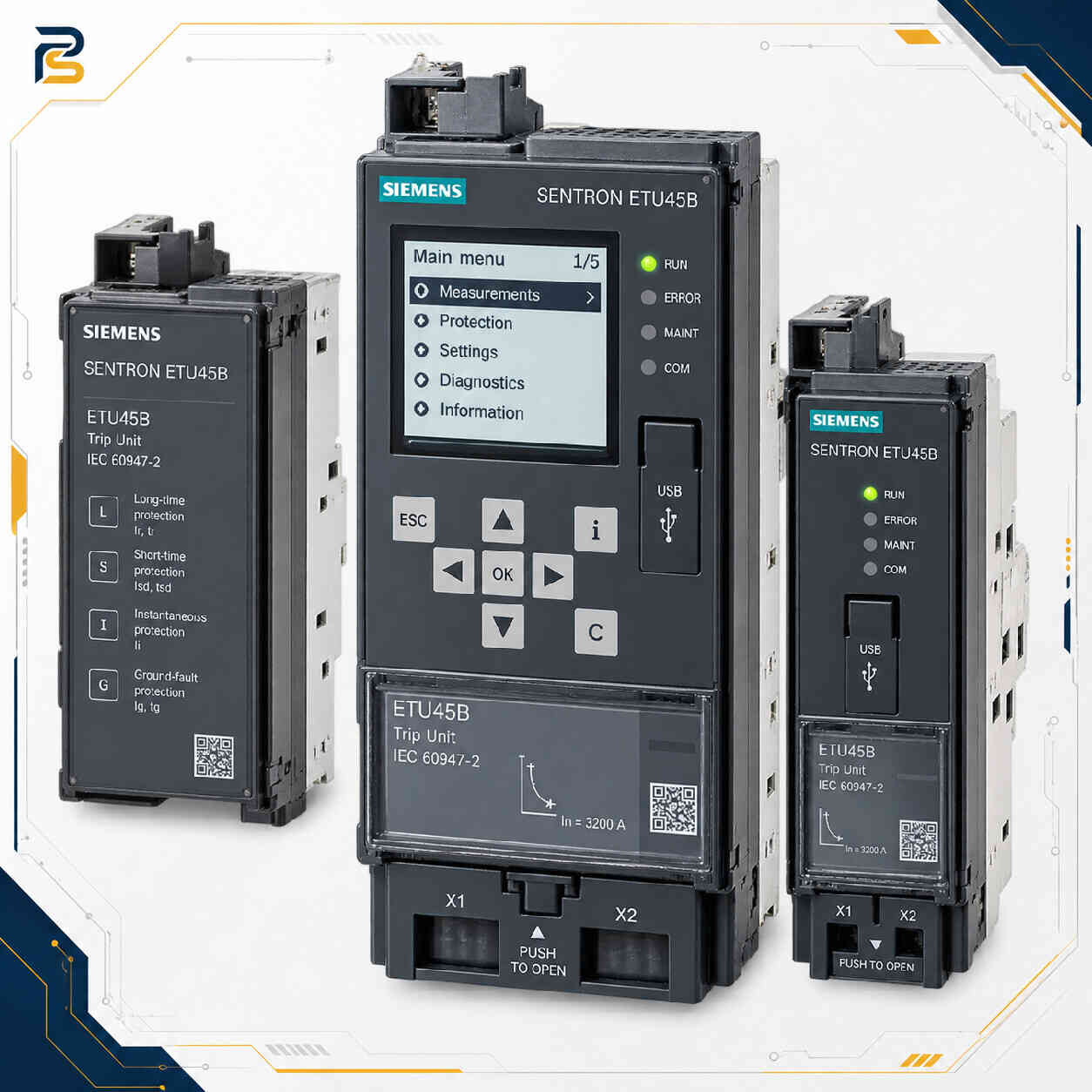 ETU45B واحد تریپ الکترونیکی زیمنس ETU45B