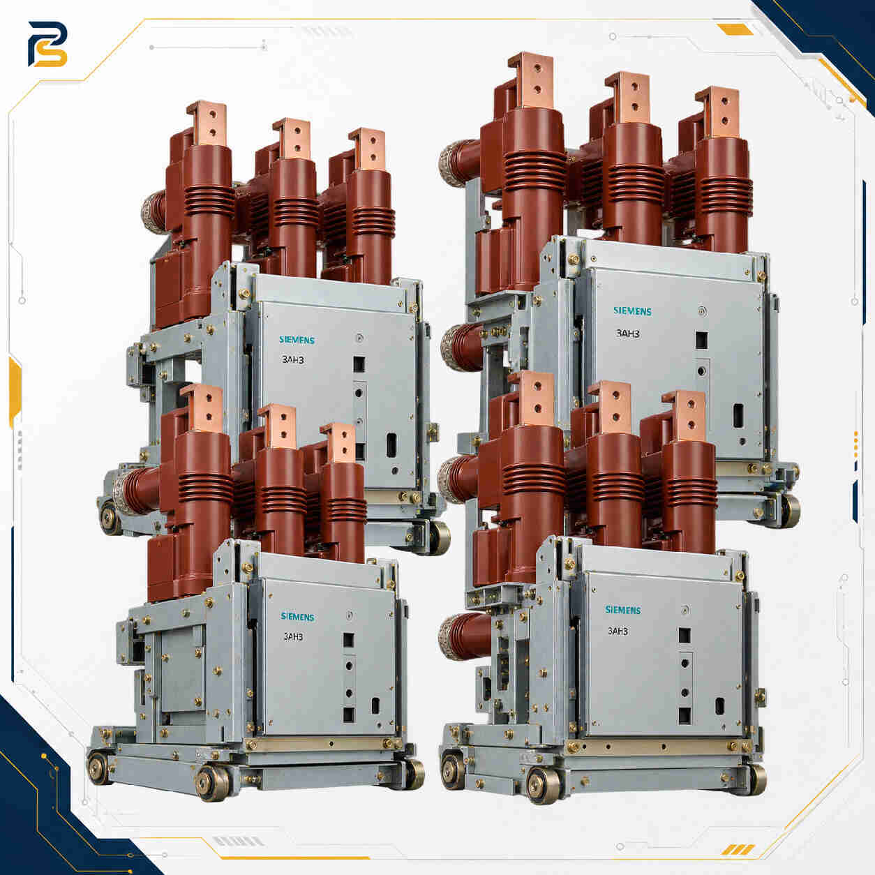 Siemens 3AH3 Switchgear کلید خلأ زیمنس 3AH3 مدل 3AH3305-2 | 36kV 1250A 31.5kA